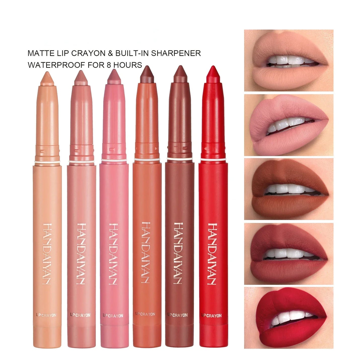Set 12 Couleurs Rouge à Lèvres Mat – Teintes Nude et Rose, Fini Mat, Waterproof, Longue Tenue, Crayon et Gloss, Maquillage des Lèvres