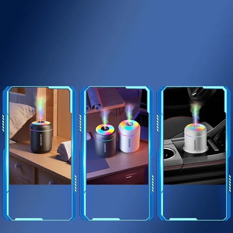 Mini USB Aroma Diffuser – 180ML Essential Oil Humidifier for Car, Home & Bedroom