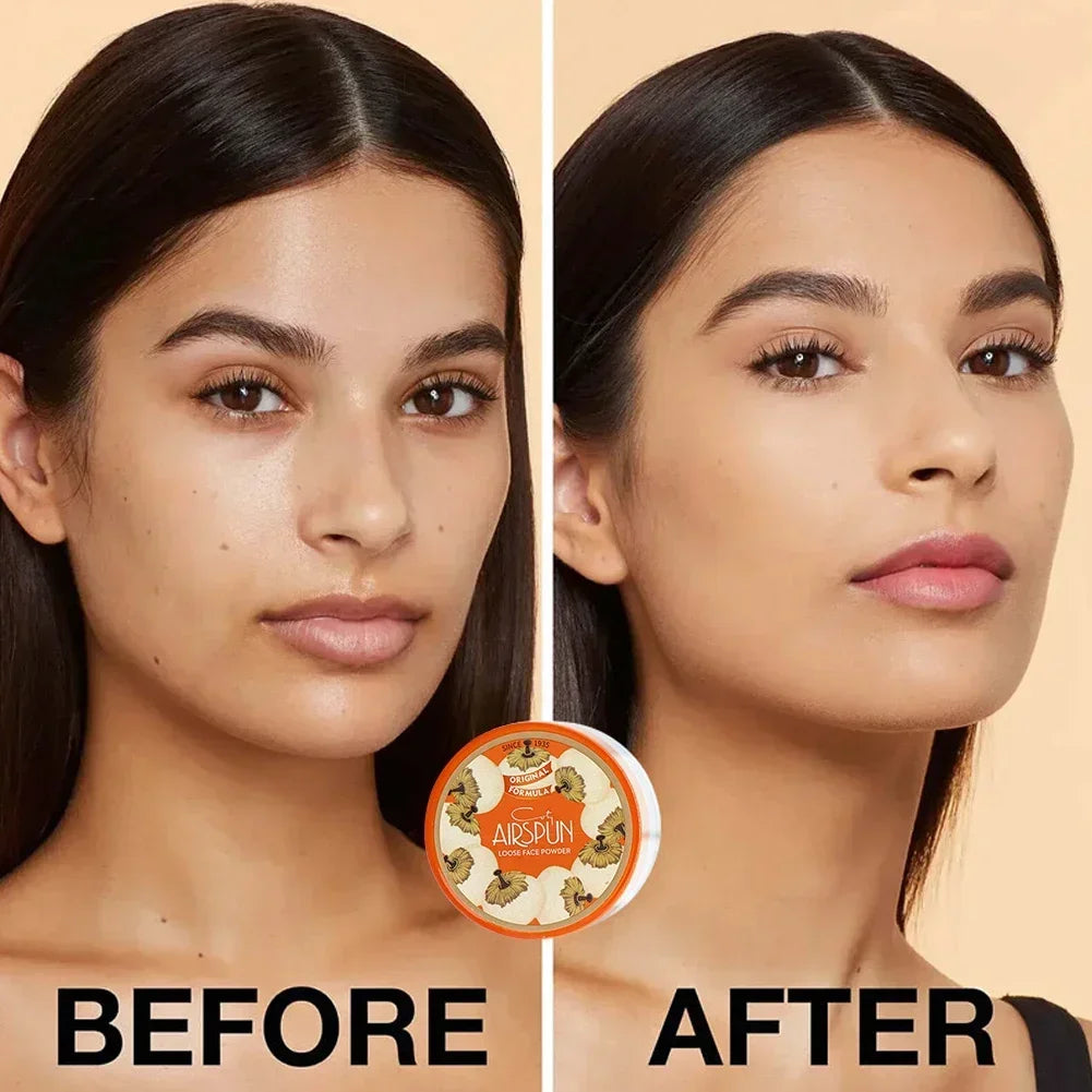 Poudre Minérale Waterproof pour le Visage – Contrôle du Sébum, Poudre Fixante Translucide, Haute Couvrance, Fixateur de Maquillage pour Femme