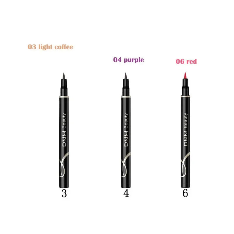 Set 12 Crayons Eyeliner Liquide – Waterproof, Facile à Appliquer, Mat, Couleurs Bleu, Rouge, Vert, Blanc, Or et Marron