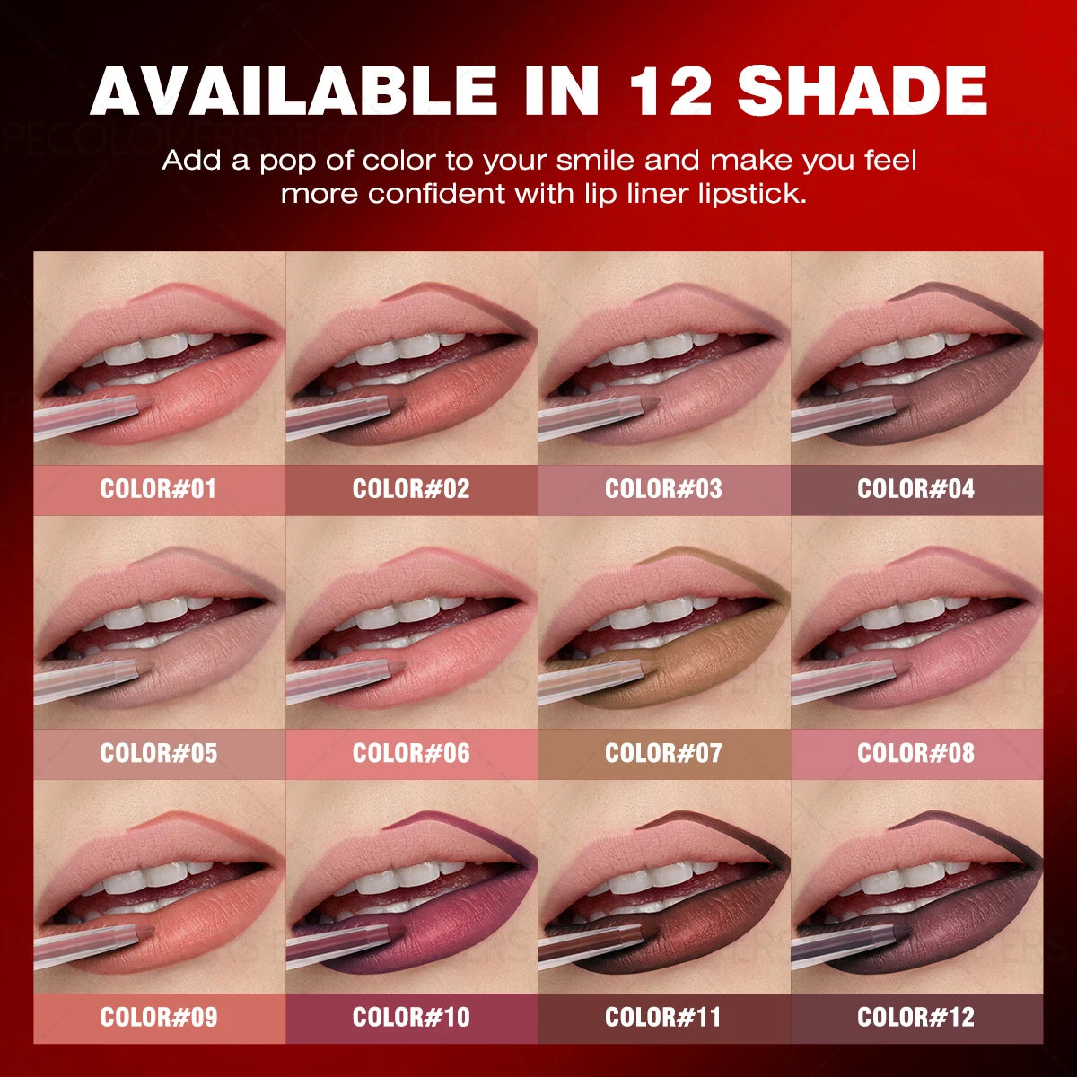 Crayon à Lèvres Mat Nude – Longue Tenue, Waterproof, Fini Brillant, Maquillage des Lèvres