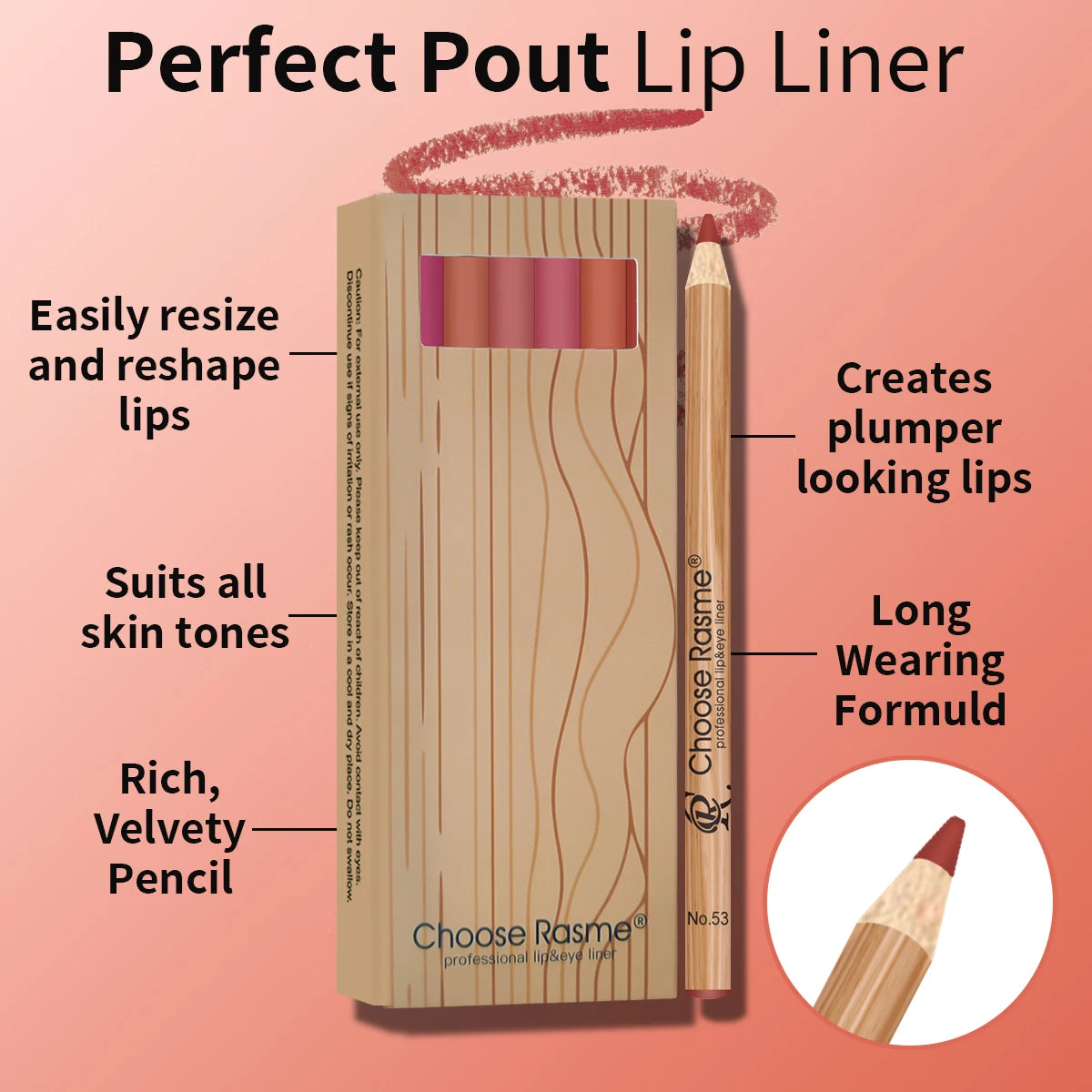 Set 12 Crayons à Lèvres Mat – Couleurs Intenses, Facile à Appliquer, Waterproof et Durable, Maquillage des Lèvres