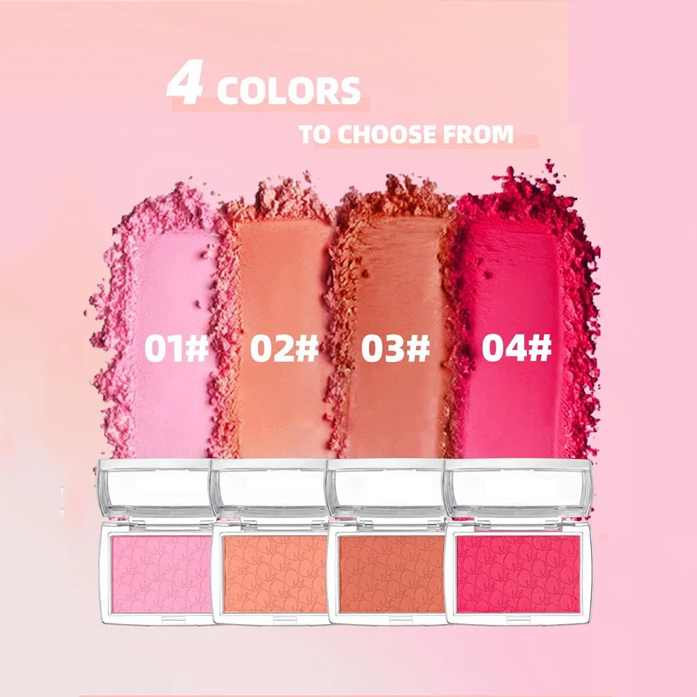 Palette de Blush Monochrome — Teinte Naturelle pour Joues, Poudre Blush, Maquillage Visage, Fini Mat, Rouge Pêche, Palette pour Contouring