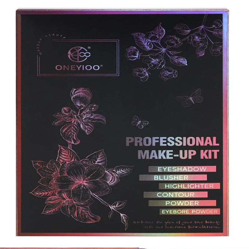 Nouvelle palette 55 couleurs, fards à paupières mats et scintillants, rouges à lèvres, highlighter, contouring, kit maquillage professionnel