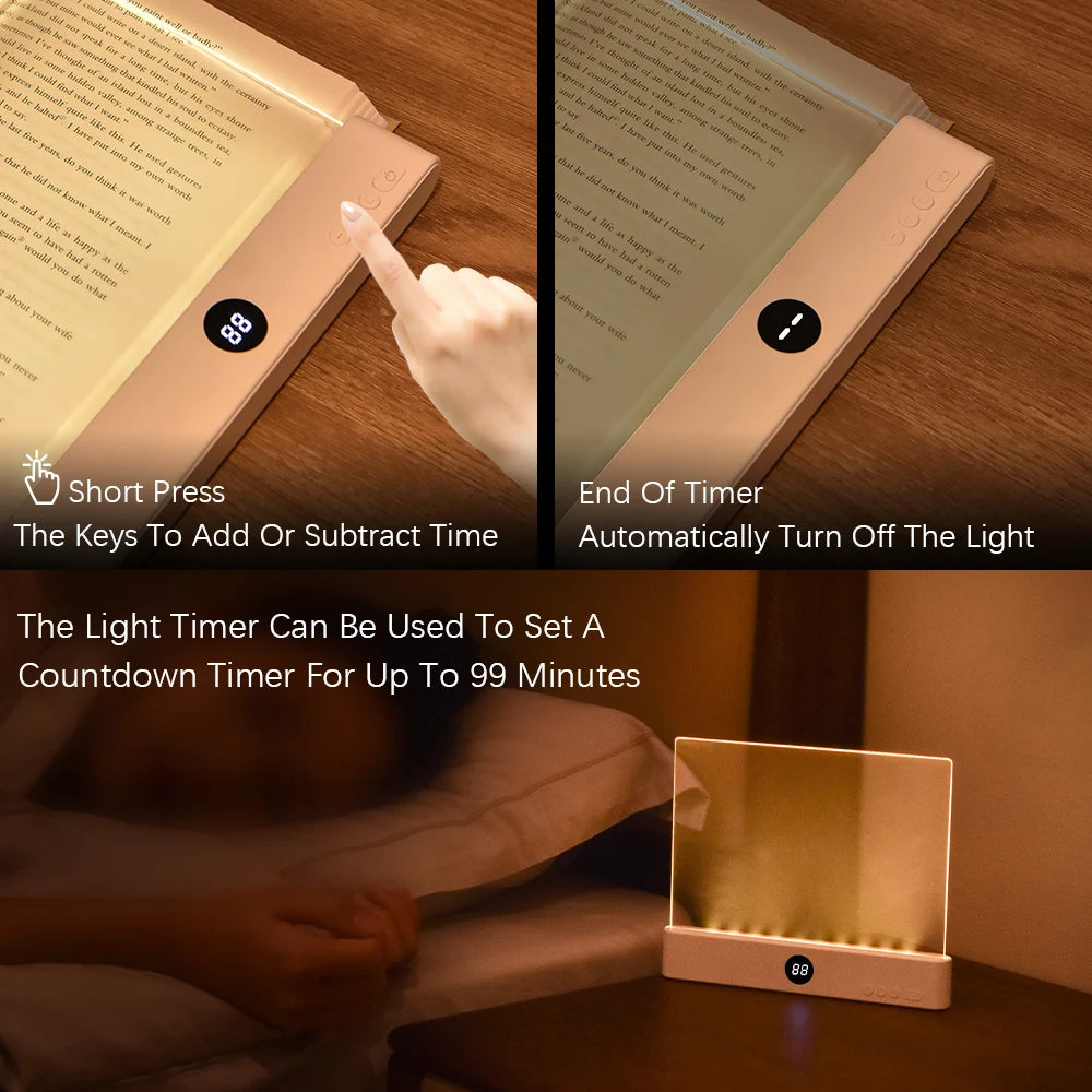Portable LED Reading Light – Clip-On Book Light for Bedtime Reading & Travel
