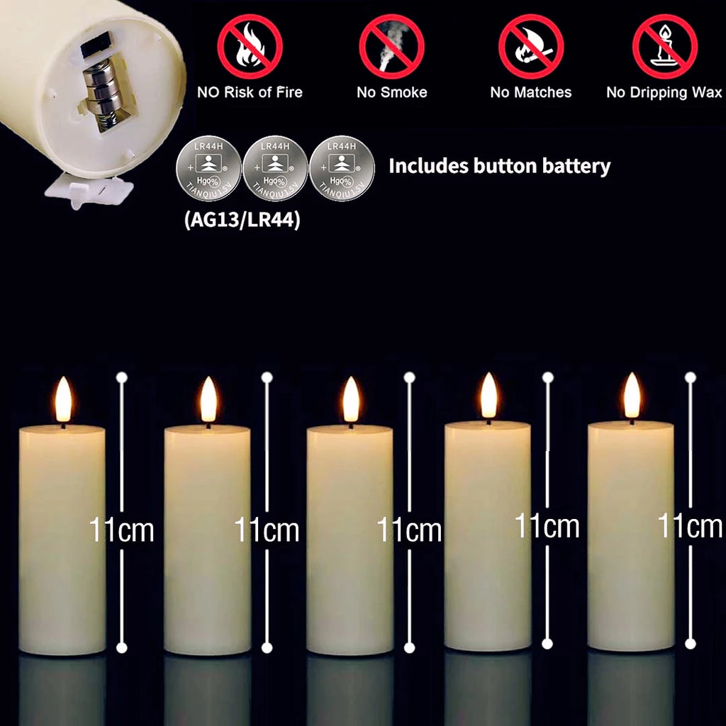 LED Flameless Flickering Candles Set (6–120 PCS) – Battery Operated Candles for Weddings & Events