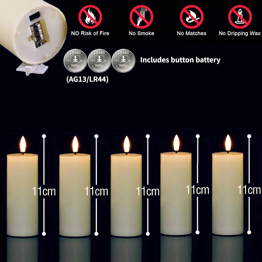 LED Flameless Flickering Candles Set (6–120 PCS) – Battery Operated Candles for Weddings & Events