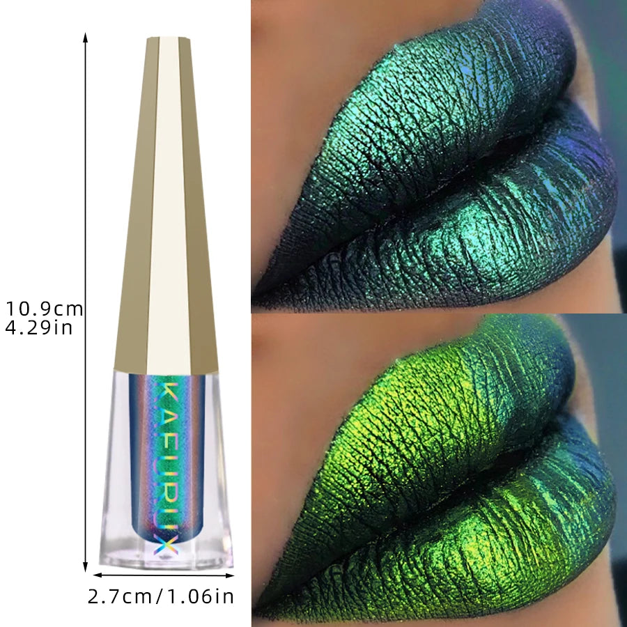 Pigments changeants chromés caméléon liquide rouge à lèvres ou fard à paupières brillant longue durée Multichrome haute qualité brillant à lèvres maquillage des lèvres