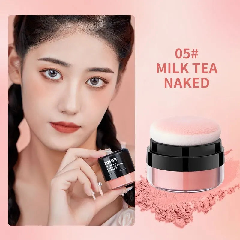 Blush Poudre Libre Coussin d’Air — Haute Tenue, Haute Pigmentation, Texture Douce et Brumeuse, Fini Mat, Couleurs Naturelles pour Joues