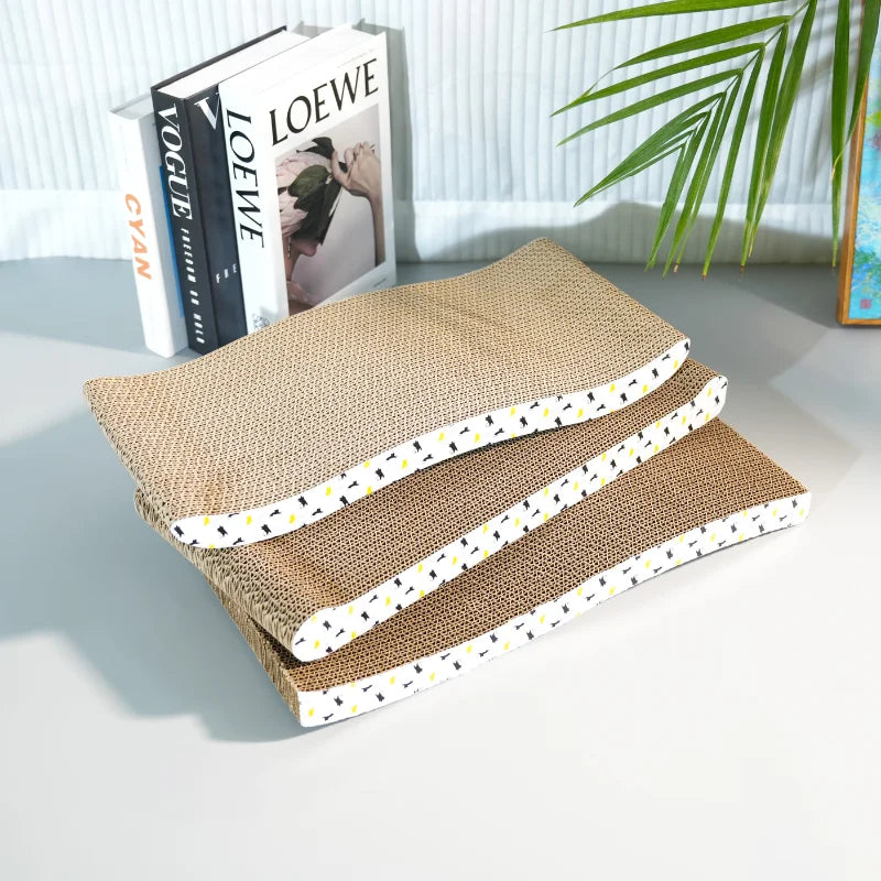 Corrugated Cardboard Cat Scratcher – Durable Scratching Board for Indoor Cats
