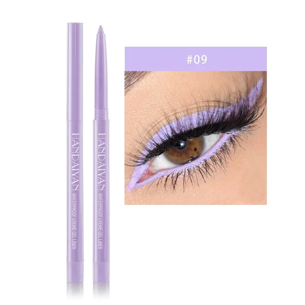 Crayons eye-liner crème 20 couleurs, mats, faciles à appliquer, maquillage yeux, blanc, jaune, bleu, violet