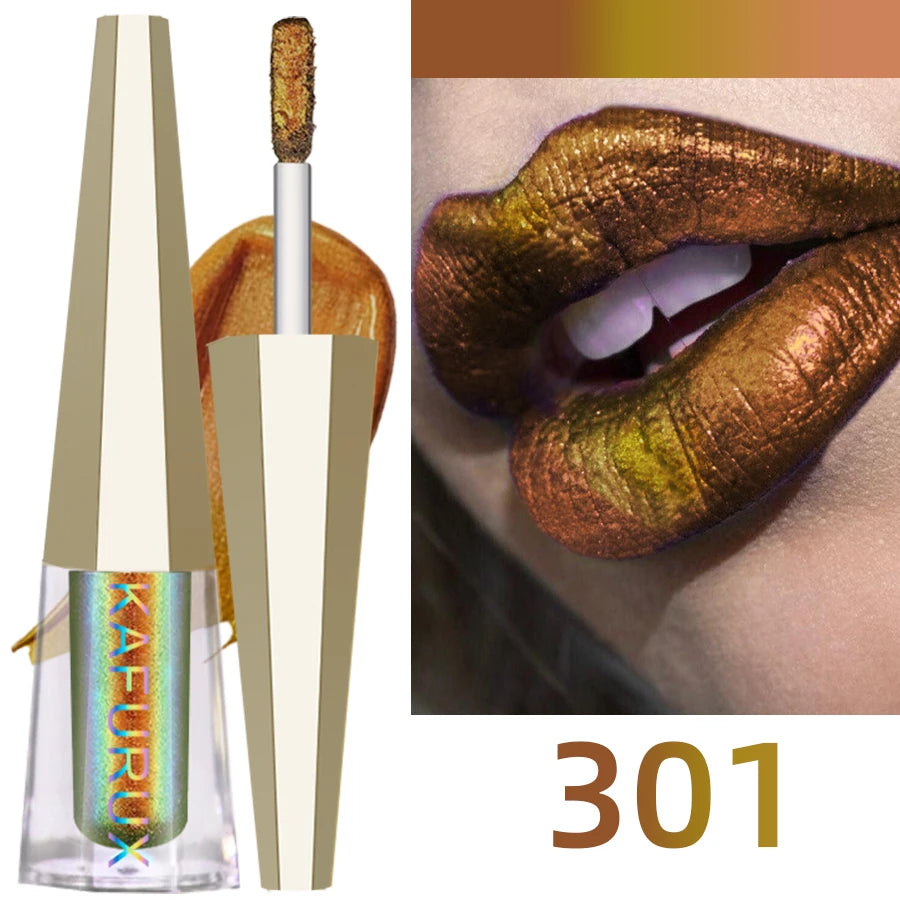 Pigments changeants chromés caméléon liquide rouge à lèvres ou fard à paupières brillant longue durée Multichrome haute qualité brillant à lèvres maquillage des lèvres