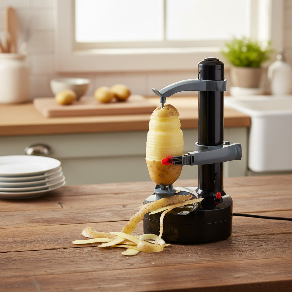 Multifunction Electric Peeler – Automatic Stainless Steel Apple, Potato & Fruit Peeling Machine