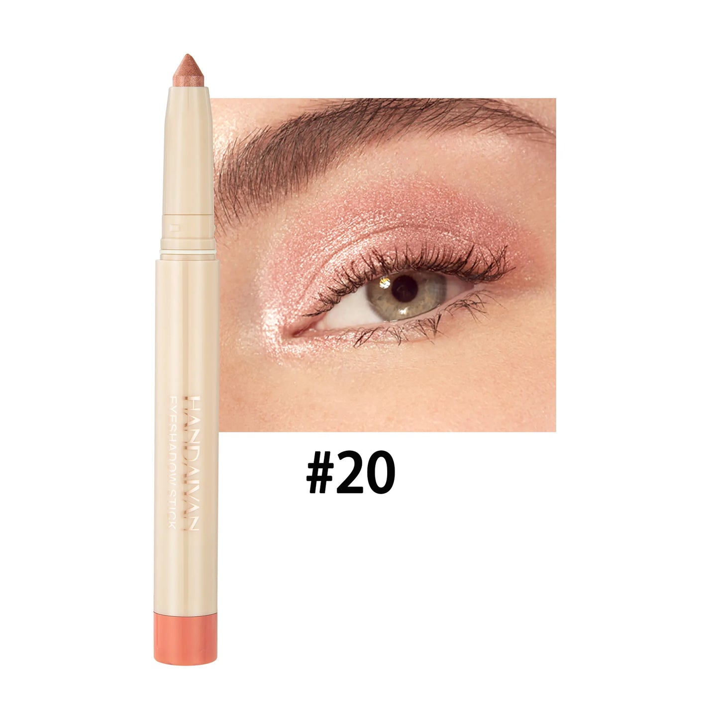 Crayon yeux dual-use – eyeliner et fard à paupières, mat, naturel, adapté pour maquillage de nuit ou clubbing, pointe ajustable