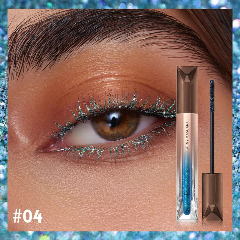 Mascara métallique brillant haute qualité perlé paillettes et extensions de cils