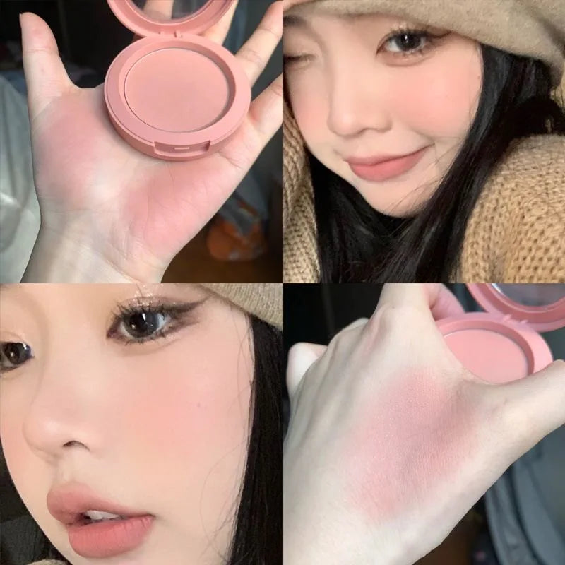 Blush poudre monochrome – Waterproof et longue tenue, teinte pêche/orange, texture douce et veloutée – Fini mat naturel