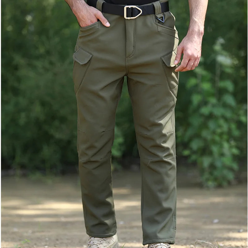 Pantalon d’Hiver Homme – Imperméable, Doublé Polaire, Snowboard et Ski, Softshell, Multi-Poches, Pantalon de Travail et Outdoor