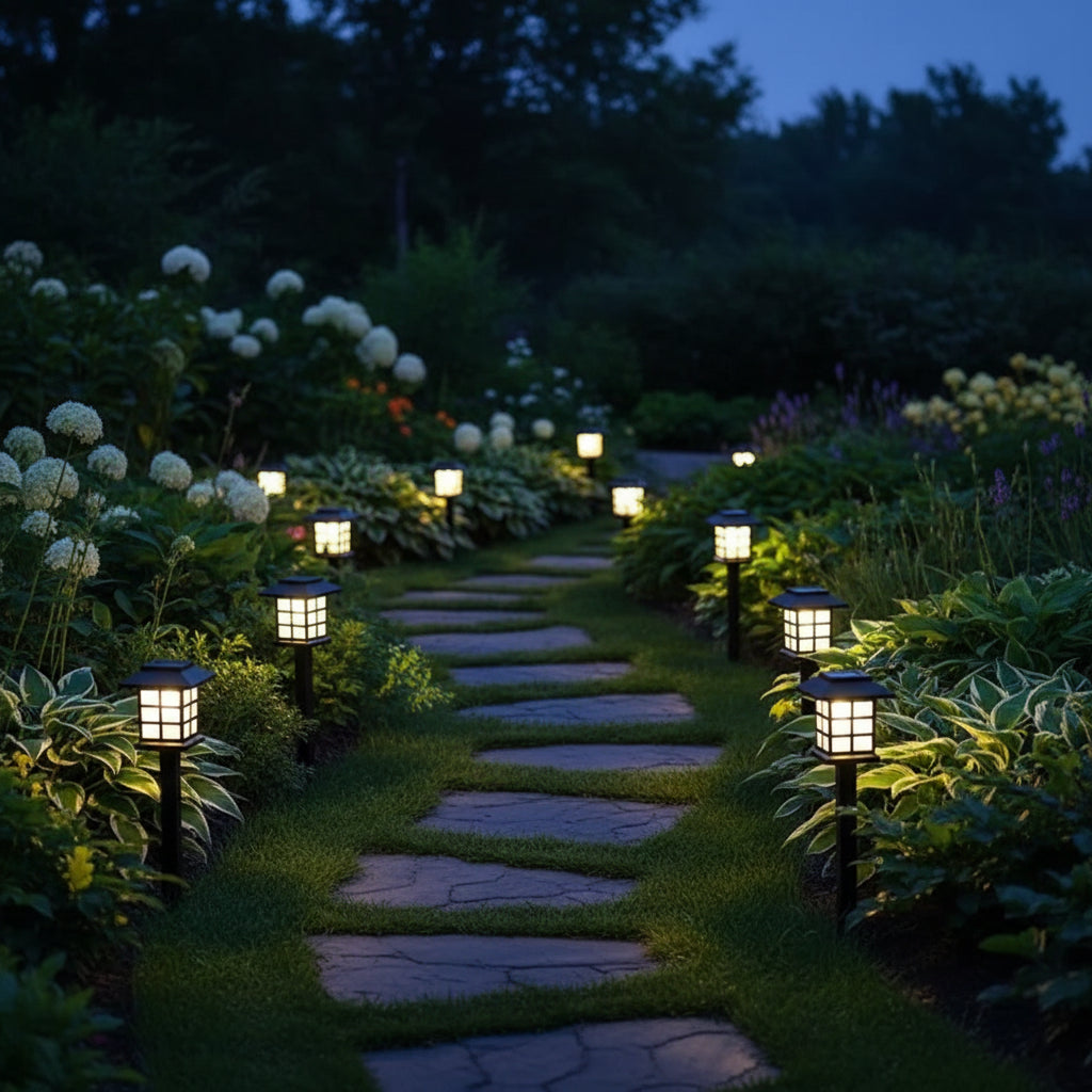 8-Pack Solar Pathway Lights – Waterproof Outdoor Garden & Landscape Lighting