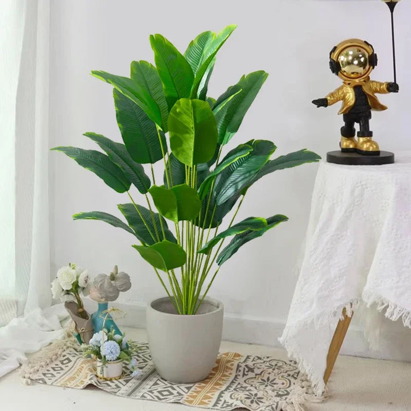 Artificial Tropical Palm Plant – Real Touch Banana Leaf Décor