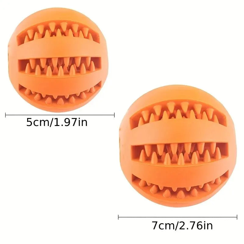 Interactive Treat Dispensing Dog Ball – Chew & Teeth Cleaning Toy