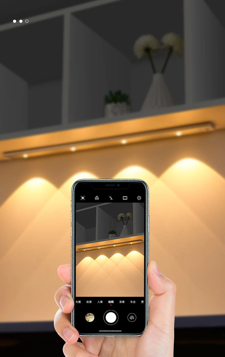 Wireless Motion Sensor LED Light – Ultra-Thin USB Rechargeable Night Light for Cabinets & Closets