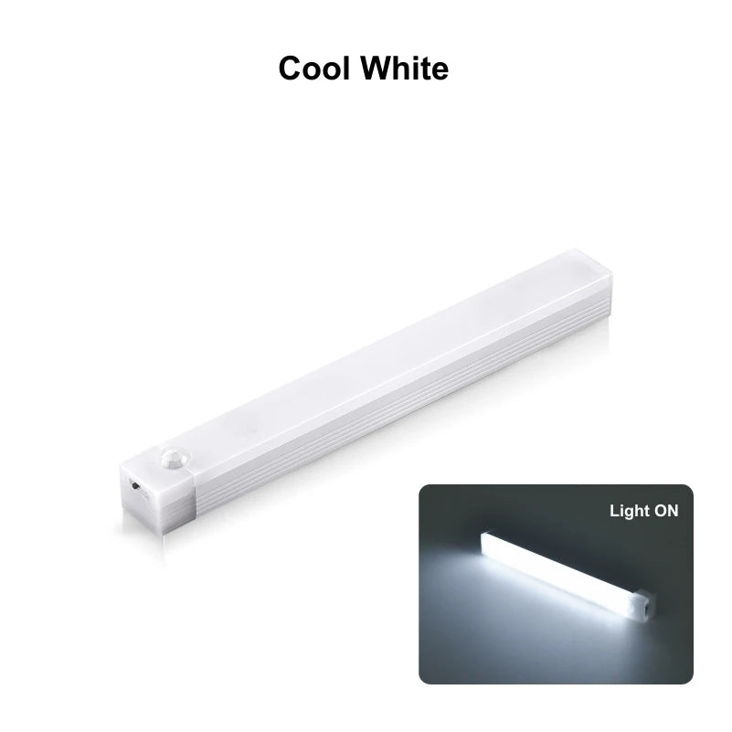 USB Rechargeable Motion Sensor LED Light Bar – Magnetic Night Light for Closet, Kitchen & Bedroom