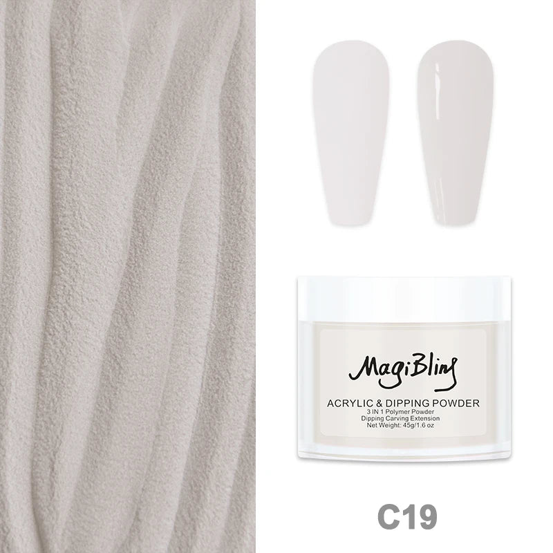 45g Large Acrylic Powder Red Brown Color Nail Extension Tip Engraving 3D Pattern Dust Powder Manicure Professional Nail Supplies