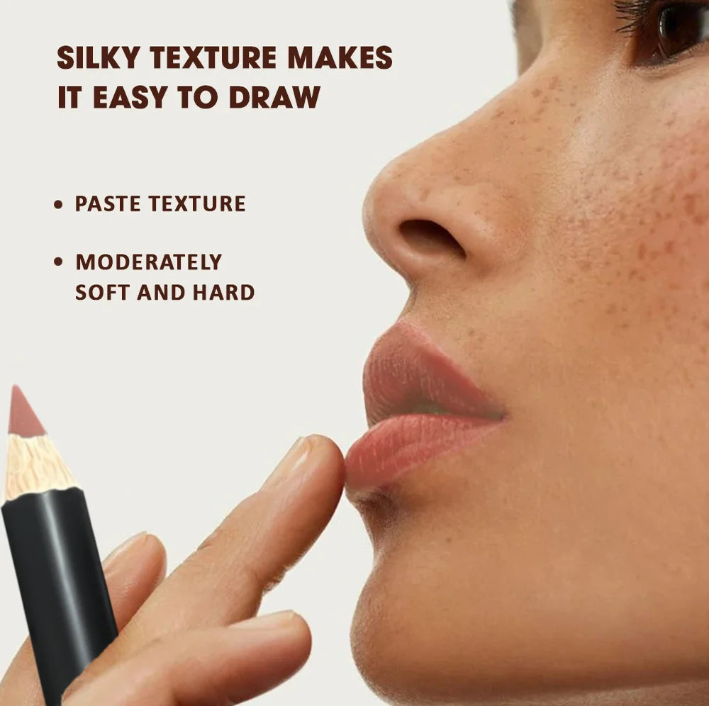 Crayon à Lèvres Repulpant 6 Couleurs – Texture Douce et Soyeuse, Couleurs Riches et Lumineuses, Waterproof, Format Portable