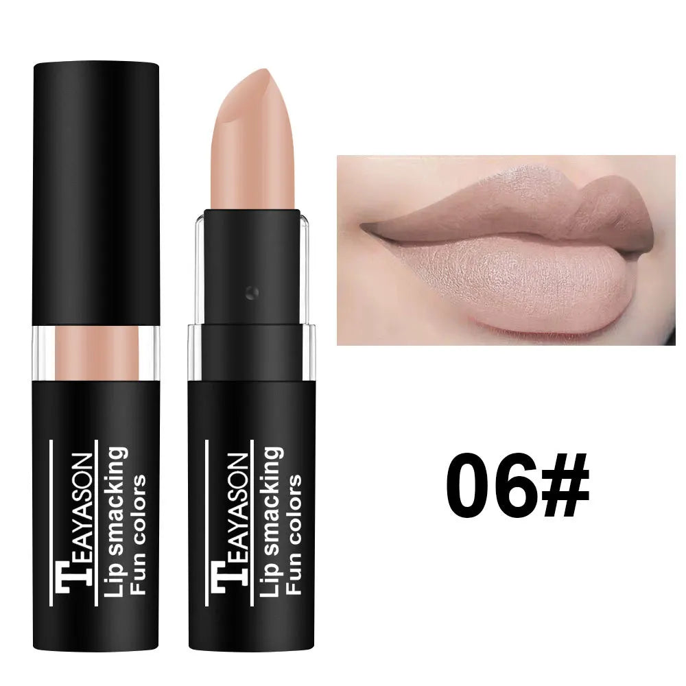 Set 12 Rouges à Lèvres Mat Nude – Waterproof, Longue Tenue, Anti-Transfert, Gloss, Teintes Sexy Vampire Rouge et Noir, Pigmenté, Cosmétiques