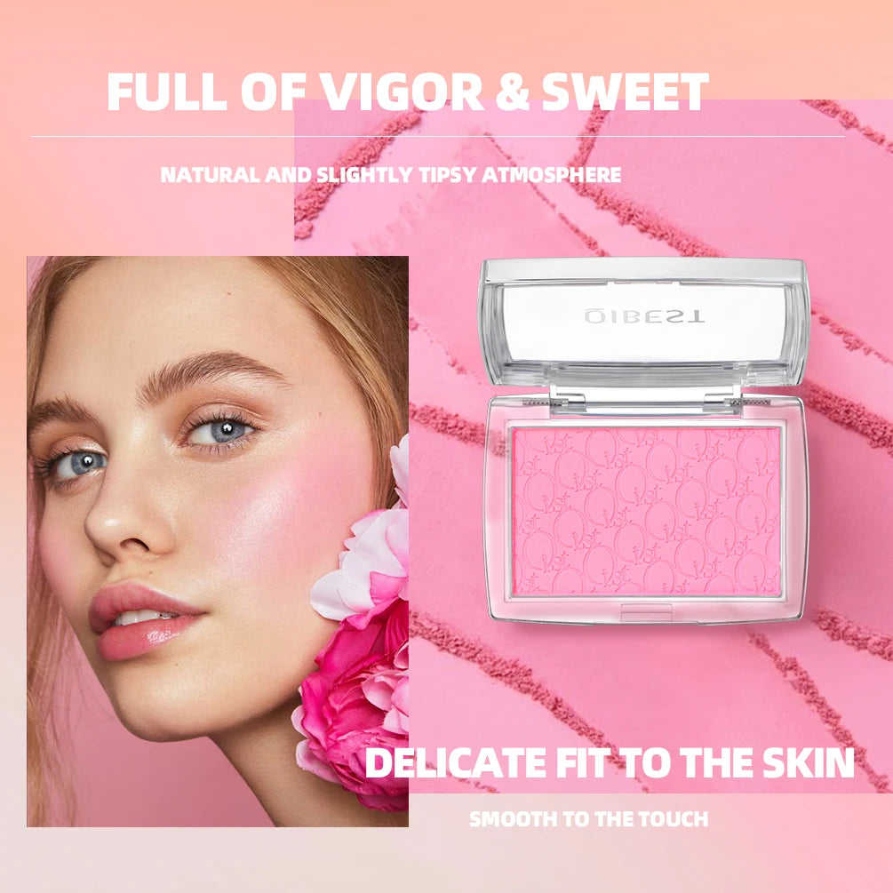 Nouveau Fard à Joues  Relief — Palette de Blush Teint Pêche, Rose et Orange, Effet Bonne Mine, Longue Tenue, Illuminateur et Contour Visage