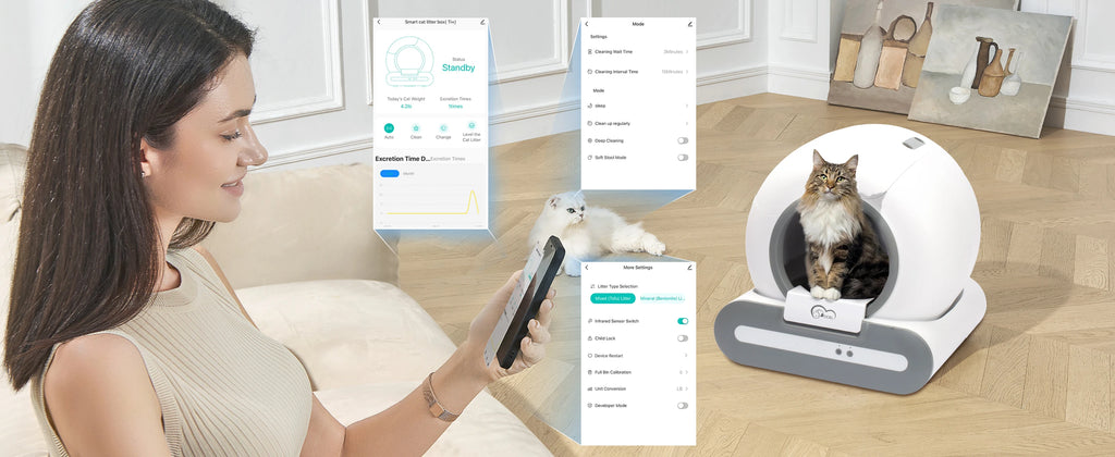 65L Self-Cleaning Cat Litter Box – Smart App-Controlled Automatic Litter Box
