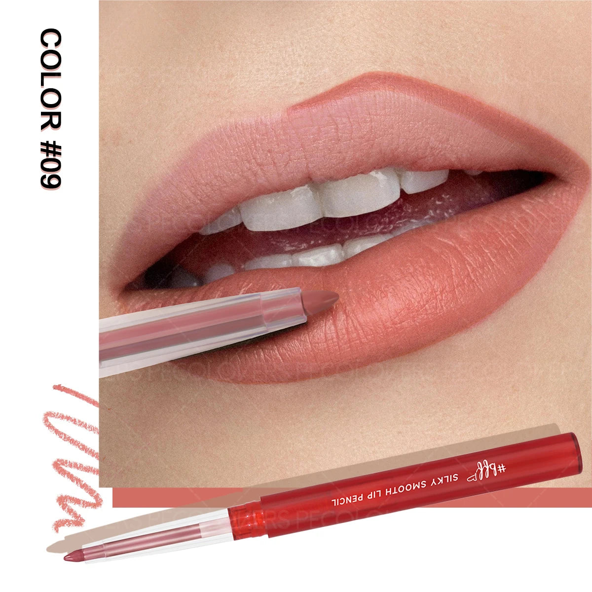 Crayon à Lèvres Mat Nude – Longue Tenue, Waterproof, Fini Brillant, Maquillage des Lèvres