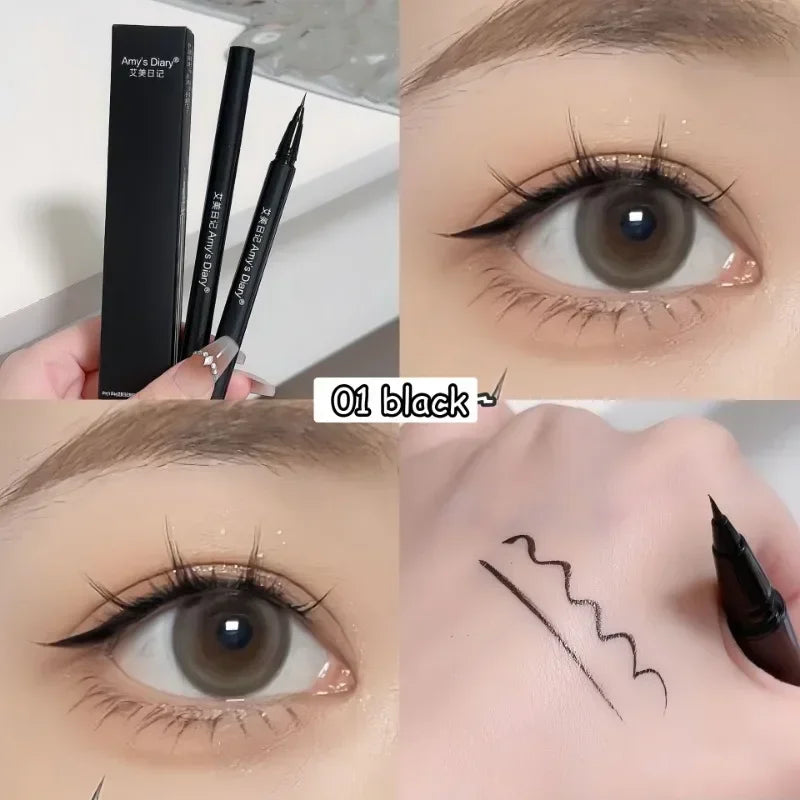 Eyeliner Liquide Ultra-Fin Étanche – Stylo Silkworm, Maquillage Coréen pour Femmes, Séchage Rapide, Lisse, Stylo Cils Inférieurs, Cosmétiques