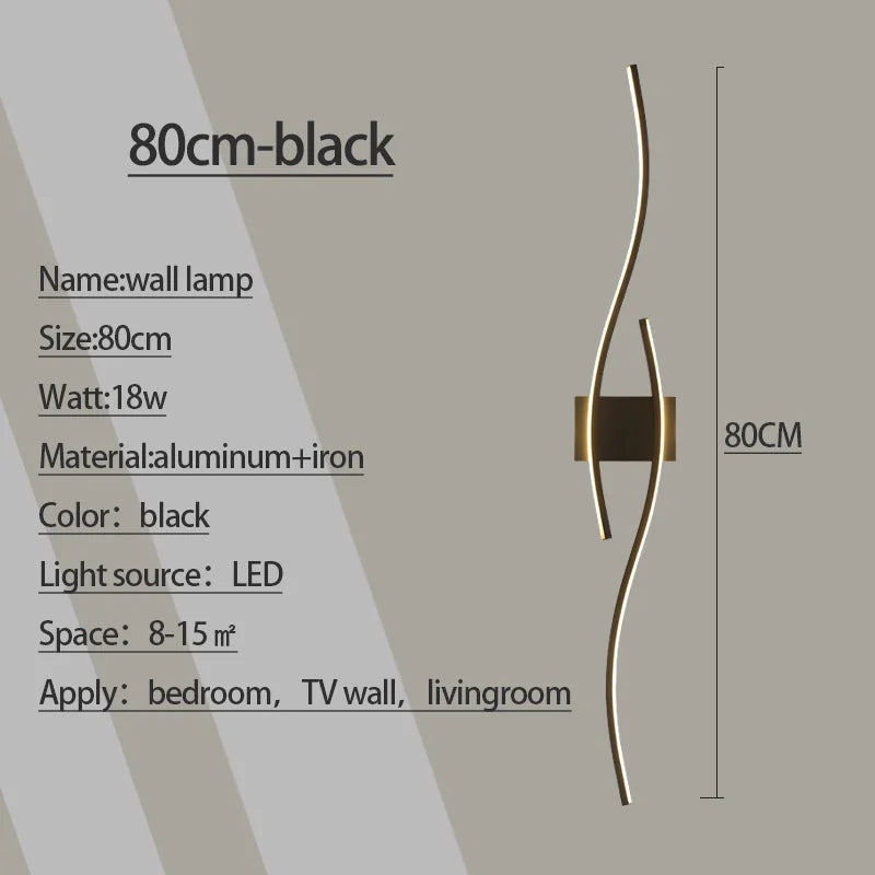 Modern LED Wall Lamp – Minimalist Lighting for Living Room, Bedroom & Kitchen