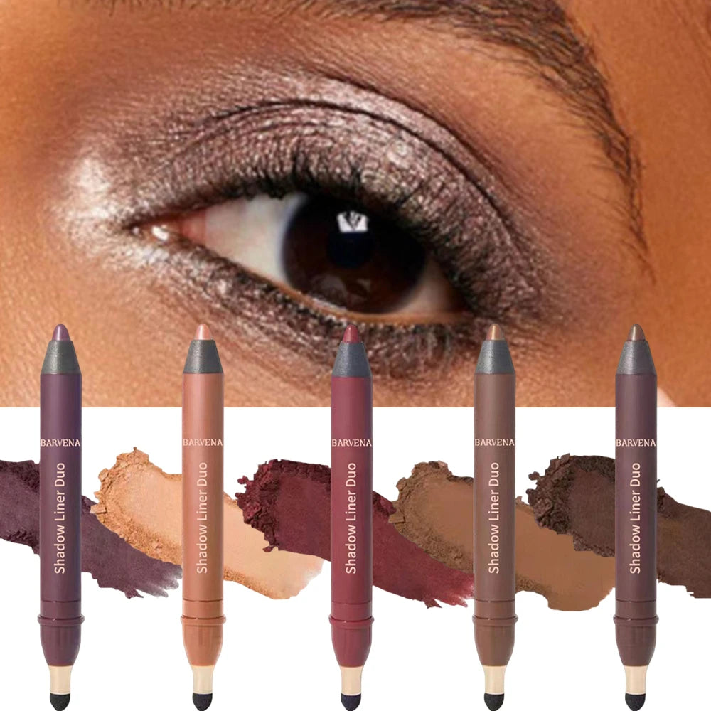 Crayon 2 en 1 nacré – fard à paupières et eyeliner, paillettes métalliques, longue tenue, waterproof, facile à appliquer, maquillage des yeux
