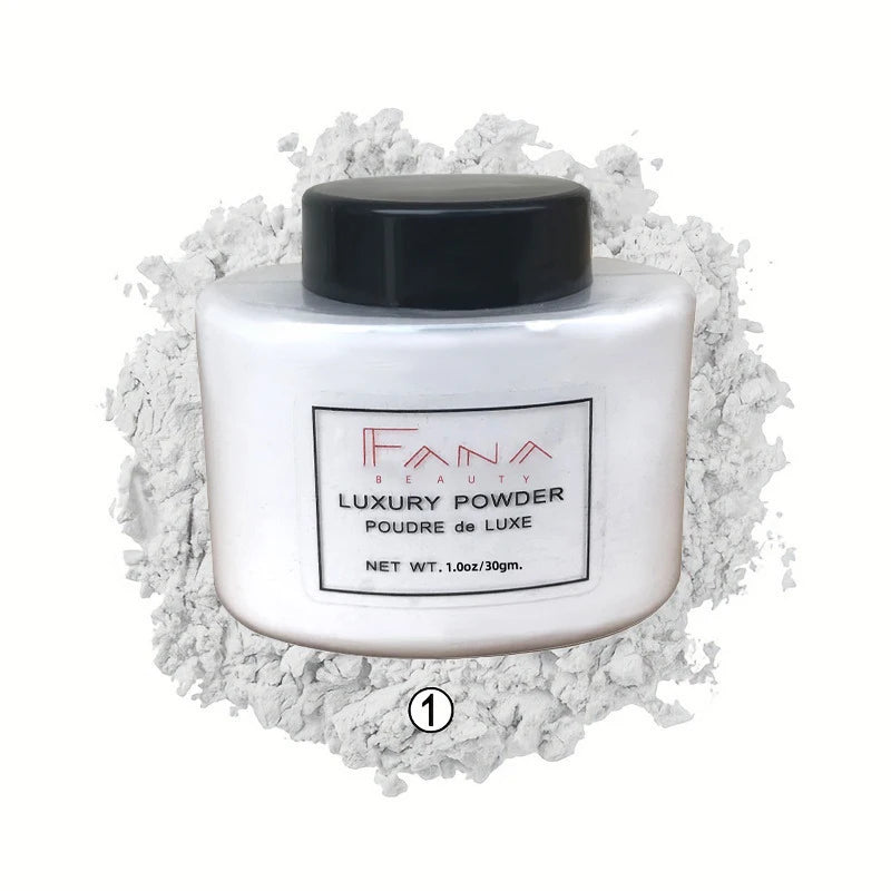 Poudre libre de luxe pour visage – 4 couleurs, effet mat, contrôle de l’huile, fond de teint, beauté et maquillage