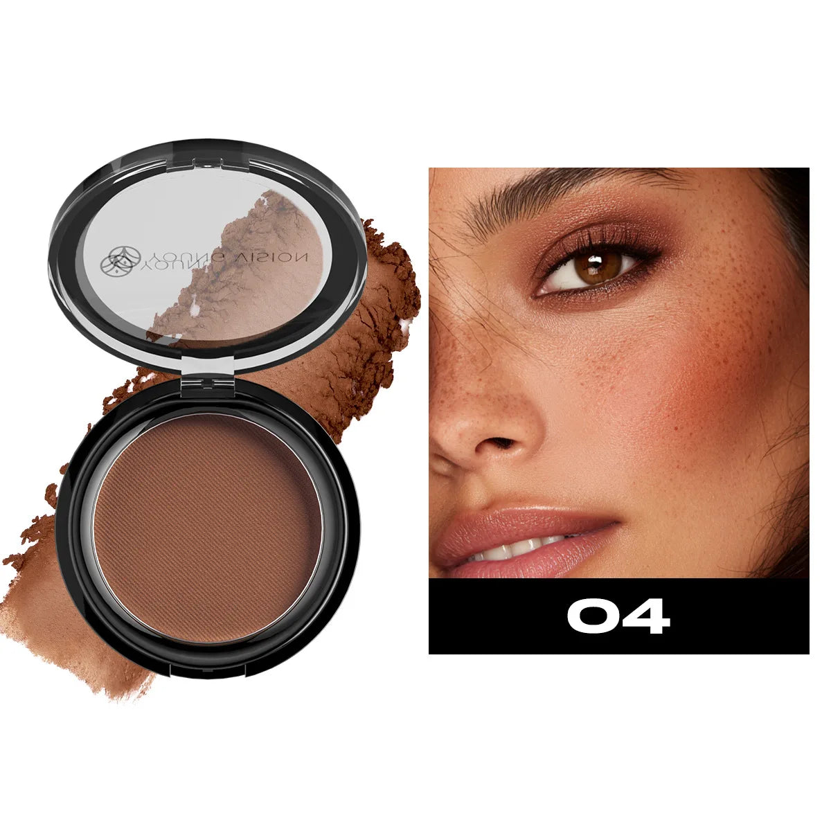 Bronzer mat soyeux – Poudre de contour longue tenue pour maquillage, effet 3D pour sculpter le visage – Correcteur pour contour profond et ombre du nez, palette de maquillage