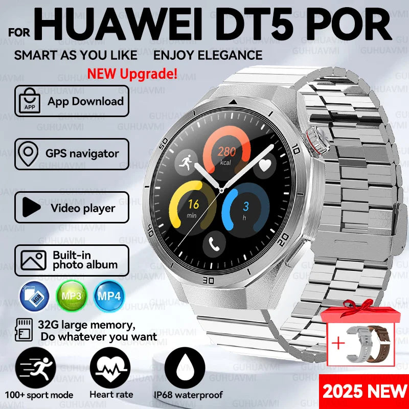 Montre connectée HUAWEI GT 5 Pro, mémoire de 32 go, AGPS Beidou, Navigation, écran saphir, vidéo HD, appel Bluetooth, nouveauté 2025