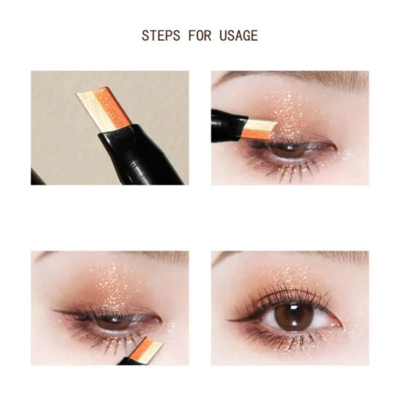 **« Crayon fard à paupières bicolore – Dégradé, pailleté et haute pigmentation »**