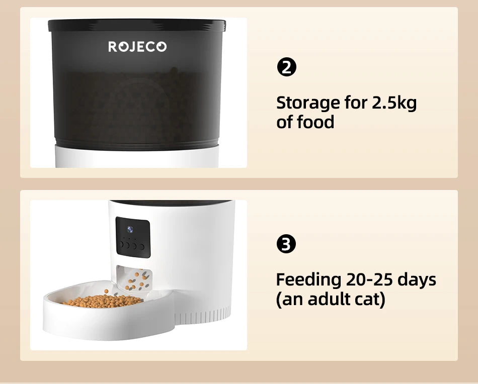Smart Automatic Pet Feeder with Camera – Wi-Fi Food Dispenser for Cats & Dogs