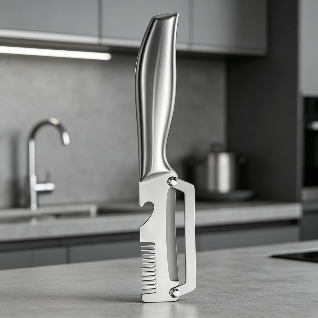 3-in-1 Multifunction Stainless Steel Peeler – Vegetable & Fruit Peeler, Slicer and Shredder Kitchen Tool