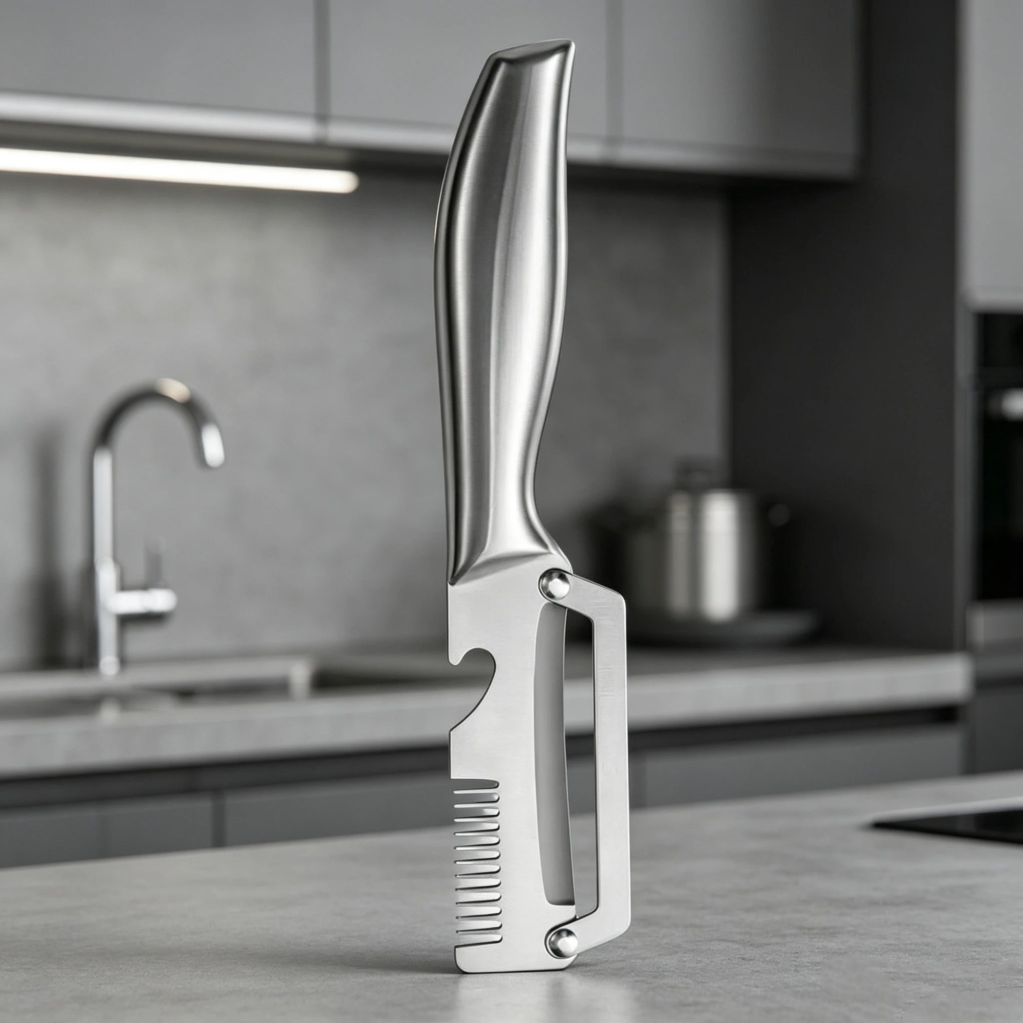 3-in-1 Multifunction Stainless Steel Peeler – Vegetable & Fruit Peeler, Slicer and Shredder Kitchen Tool