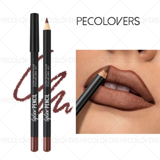 1 Pièce Crayon à Lèvres 2-en-1 Mat – Longue Tenue, Waterproof, Teinte Pumpkin Spice, Couleurs Intenses, Idéal Noël