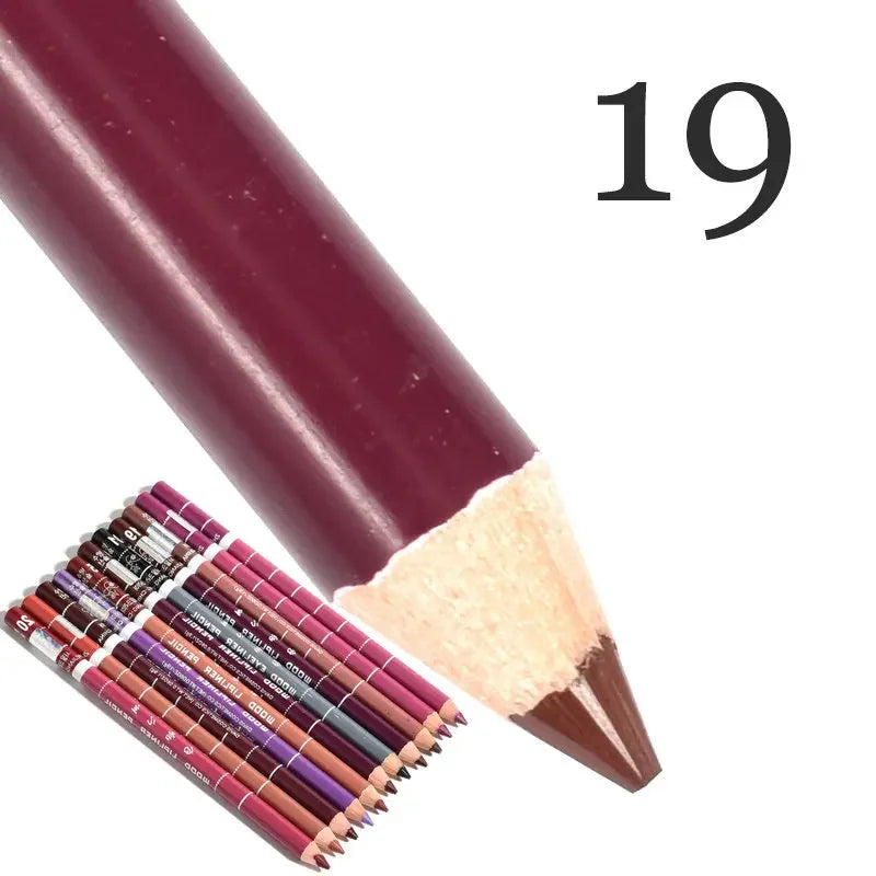 Set 28 Couleurs Crayons à Lèvres Waterproof – Mat, Teintes Nude et Rouge, Longue Tenue, Anti-Transfert, Maquillage des Lèvres pour Femmes, Fête