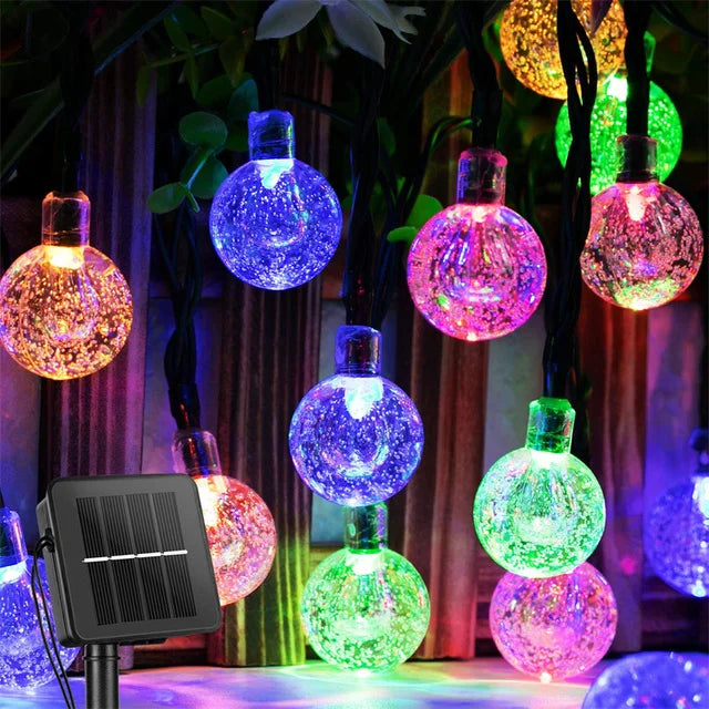 200 LED Solar Globe String Lights – Waterproof Outdoor Fairy Lights