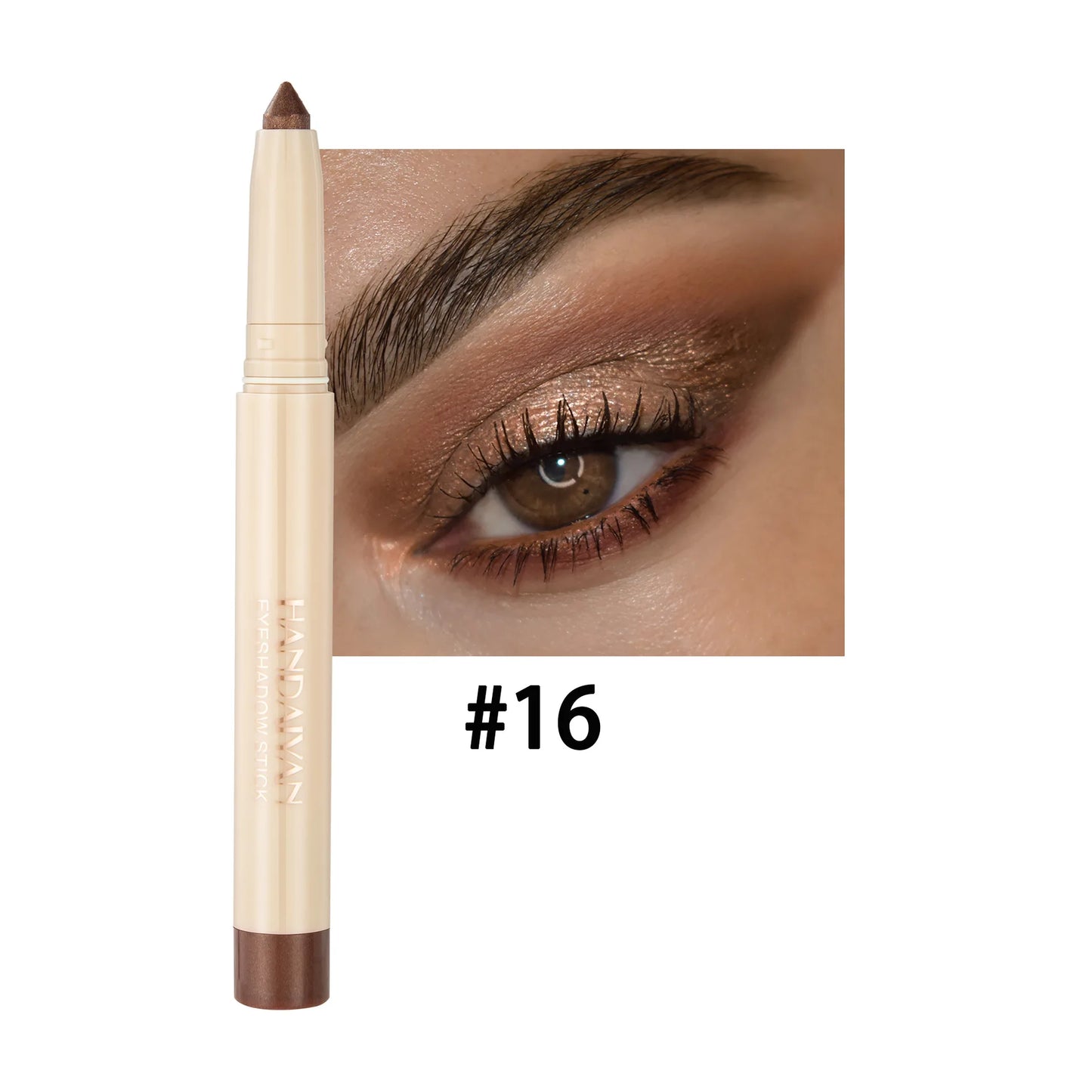 Crayon yeux dual-use – eyeliner et fard à paupières, mat, naturel, adapté pour maquillage de nuit ou clubbing, pointe ajustable
