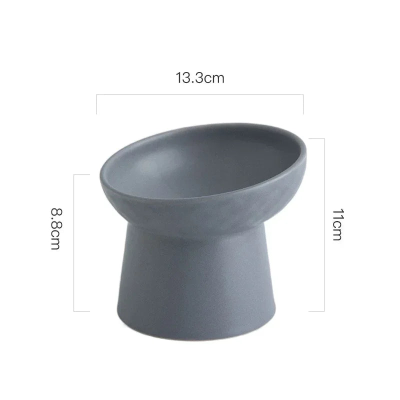 Nordic Ceramic Elevated Pet Bowl – Raised Food & Water Bowl for Cats & Dogs