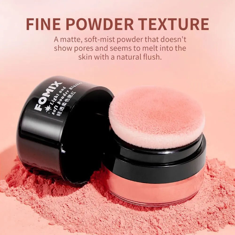 Blush Poudre Libre Coussin d’Air — Haute Tenue, Haute Pigmentation, Texture Douce et Brumeuse, Fini Mat, Couleurs Naturelles pour Joues