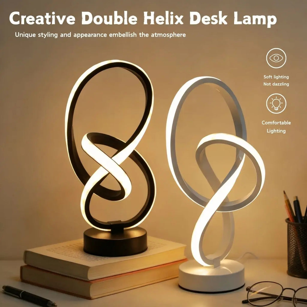 Creative LED Desk Lamp – 3 Color Dimmable USB Table Light for Home & Office