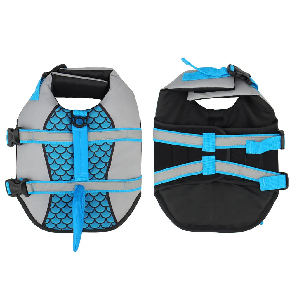 Shark Dog Life Jacket – Adjustable Pet Swimming Vest with Rescue Handle